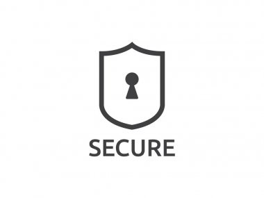 kalkan satırı simgesi, Internet Vpn güvenlik kavramı vektör illustrat