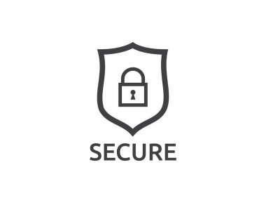 kalkan satırı simgesi, Internet Vpn güvenlik kavramı vektör illustrat