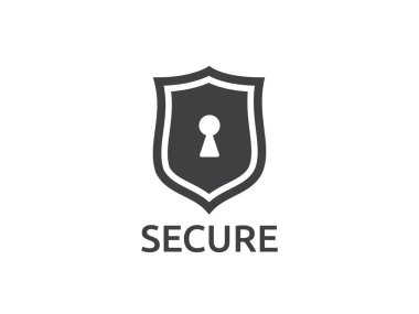 kalkan satırı simgesi, Internet Vpn güvenlik kavramı vektör illustrat