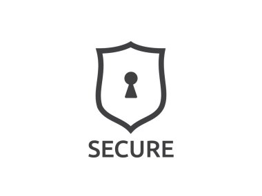 kalkan satırı simgesi, Internet Vpn güvenlik kavramı vektör illustrat