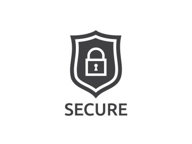 kalkan satırı simgesi, Internet Vpn güvenlik kavramı vektör illustrat