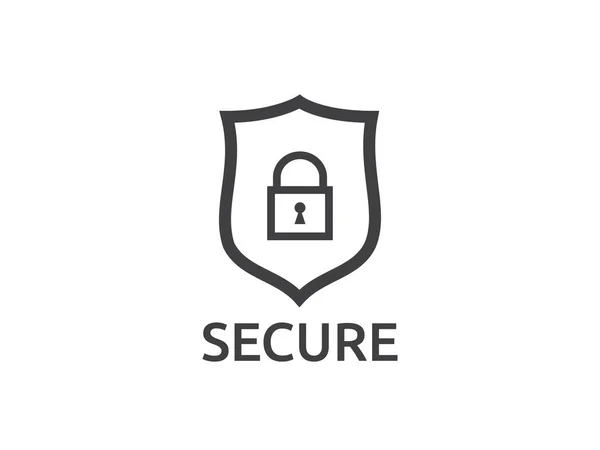 Icône de ligne de bouclier, Internet VPN Security Concept vectoriel illustrat — Image vectorielle