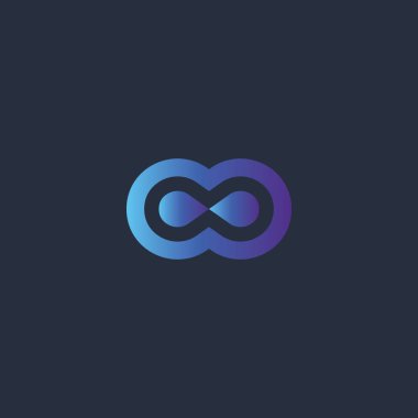 Çift daire logo logo sembol tasarımı iş şirket için soyut. vektör çizim.