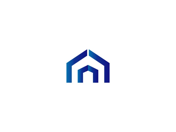 Logotipo da porta para casa ou imobiliário. letra A ou D. entrada, portão, construção, símbolo da porta ilustração vetorial —  Vetores de Stock