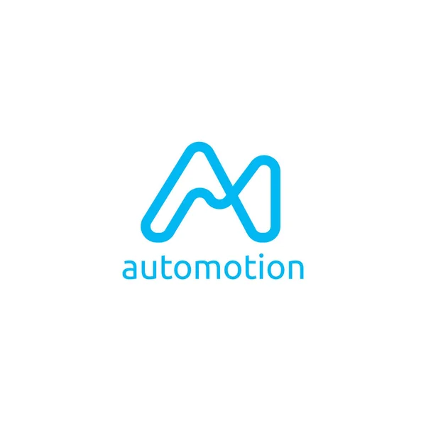 Streszczenie listu Am, A M logo szablon dla aplikacji lub oprogramowania. góry i Strzałka ilustracja koncepcja projekt wektor — Wektor stockowy