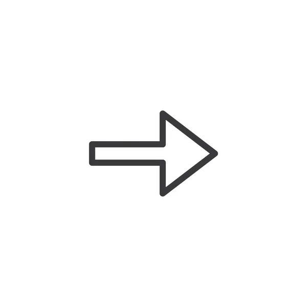 Pfeil-Symbol. Isolierte perfekte Pixel mit flachem Stil in weißem Hintergrund für UI, App, Website, Logo. Vektorillustration. — Stockvektor