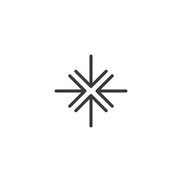 Растянуть иконку полного экрана. изолированный идеальный символ со стрелкой плоского стиля на белом фоне для пользовательского интерфейса, приложения, веб-сайта, логотипа. Векторная иллюстрация . — стоковый вектор