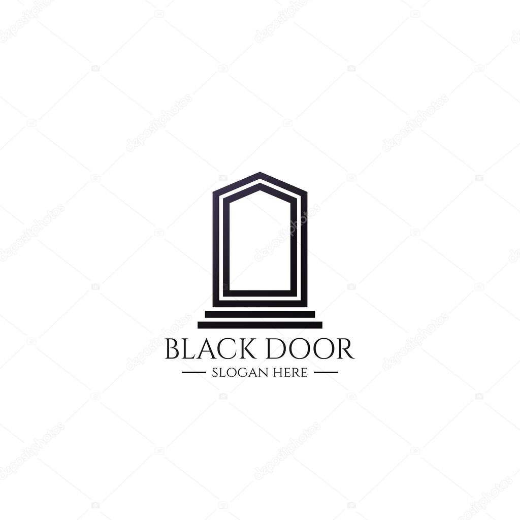 Entrance door logo for home or real estate. letter A or D. gate