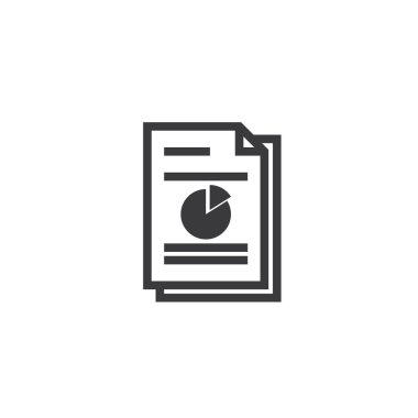 Elektronik belge kağıt anahat simgesi. grafik ve web tasarım için ince çizgi stili içinde izole Not kağıt simgesi. Basit düz sembol piksel mükemmel vektör çizim.