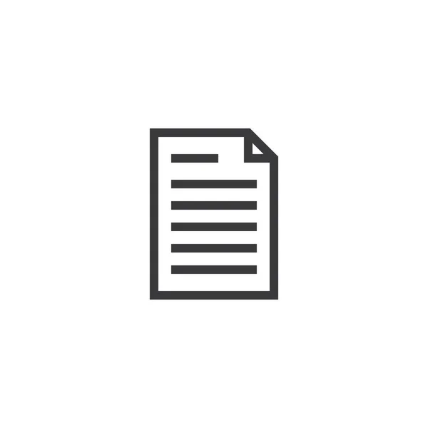 Documento ícone esboço de papel. ícone de papel de nota isolado em estilo de linha fina para design gráfico e web. Símbolo plano simples Pixel vetor perfeito Ilustração . — Vetor de Stock