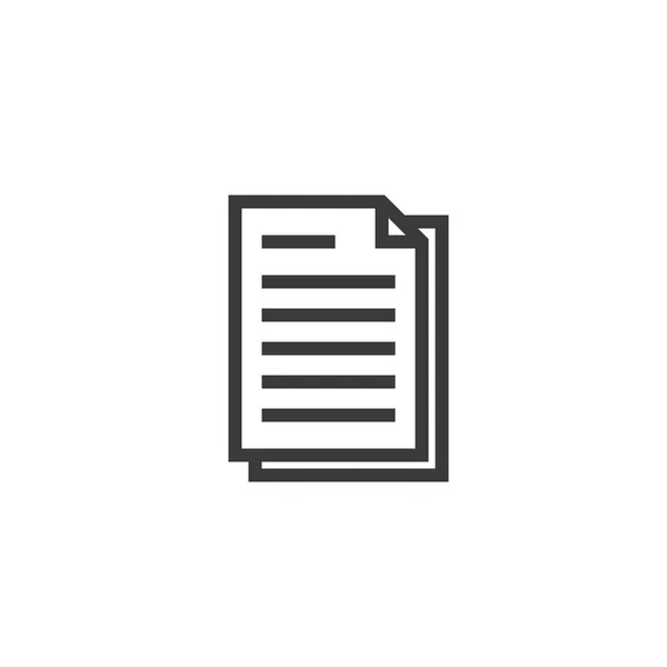 Dokument Papier umreißen Symbol. Isoliertes Notizpapier-Symbol in dünnem Linienstil für Grafik- und Webdesign. einfache flache Symbolpixel perfekte Vektorillustration. — Stockvektor