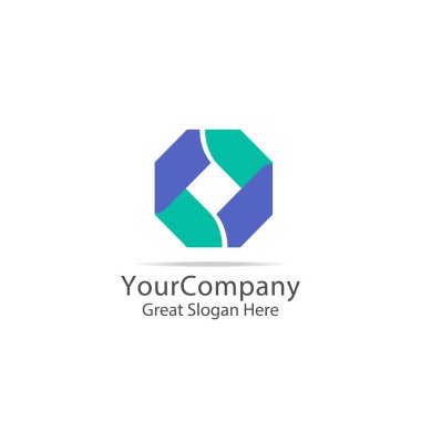 lettertype O harfi iş logo. soyut kutu küp sembolü logo simge şablonu. Dijital, finans, apps ve teknoloji hizmet şey kavramı. vektör çizim.