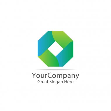 lettertype O harfi iş logo. soyut kutu küp sembolü logo simge şablonu. Dijital, finans, apps ve teknoloji hizmet şey kavramı. vektör çizim.