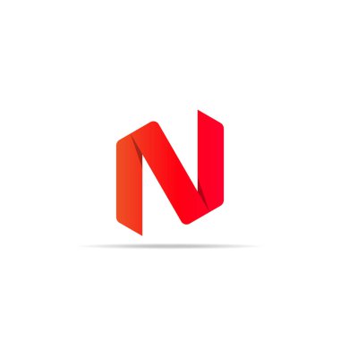N harfi logo simge şekil konsept tasarımı. iş kurumsal logo şablonu öğesi. vektör çizim.
