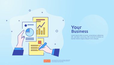 tablo veri raporu konsepti iş istatistikleri, yatırım analizi, planlama araştırma ve finans denetlemesi kağıt tablosu, eller, büyüteç, evrak, grafikler, grafik elementi