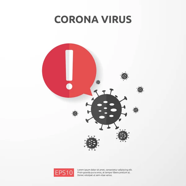 Πανδημικό Ξέσπασμα Του Coronavirus Covid Προσοχή Επιθέσεις Κίνδυνος Και Ασθένεια — Διανυσματικό Αρχείο