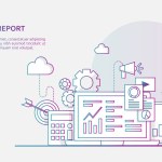 Data analysis flat line illustration Stock Vector Image by ©bloomua ...