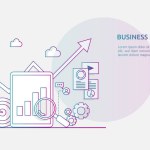 Data analysis flat line illustration Stock Vector Image by ©bloomua ...