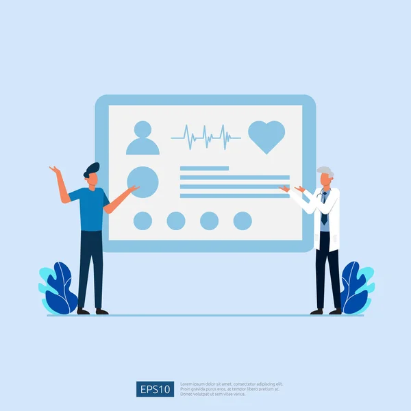 Online Egészségügyi Szolgálat Orvosi Tanácsadás Hívás Chat Orvos Diagnosztikai Konzultál — Stock Vector