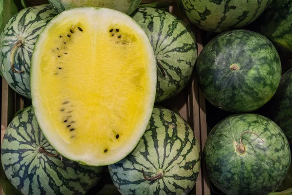 sweet yellow watermelons