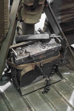 Vintage retro askeri telefon