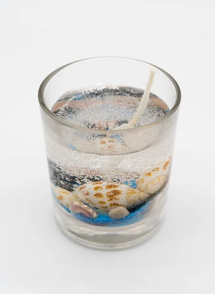 Дитяче мистецтво, імітує море в маленькому склі — стокове фото