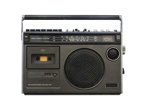 Tmavě šedé vintage rádio — Stock fotografie