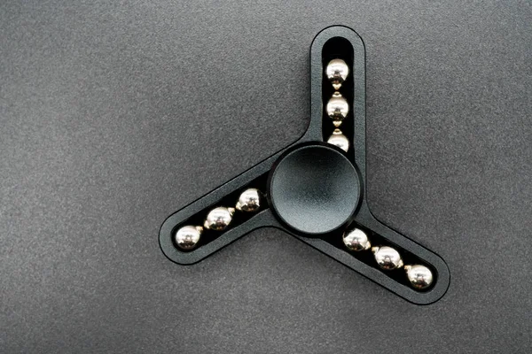 Spinner de aluminio fidget negro — Foto de Stock