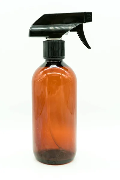 空的棕色透明喷雾瓶 — 图库照片