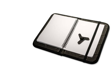 Siyah defter içinde siyah spinner