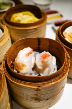 Dim Sum up Çin böreği buğulama, kapatmak