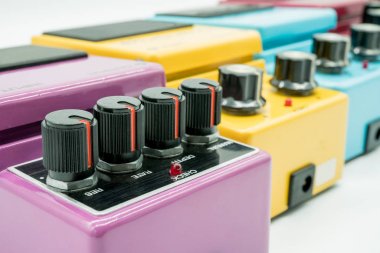 Closeup vintage gitar pedal