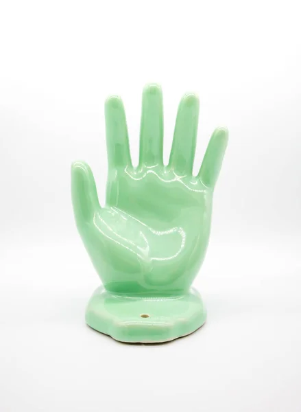 Figura de mão feita de jade para decoração de casa — Fotografia de Stock