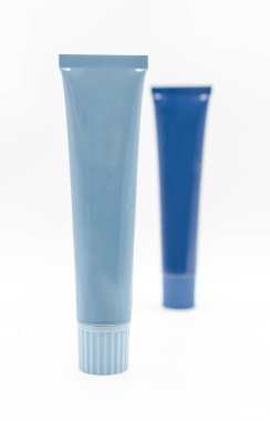 Beyaz izole mavi krem tüp