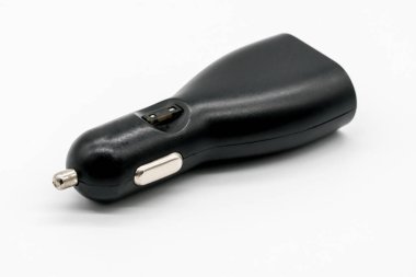 beyaz izole siyah usb elektronik cihaz araç şarj cihazı