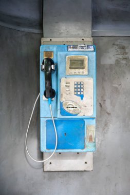 Mavi vintage genel telefon 