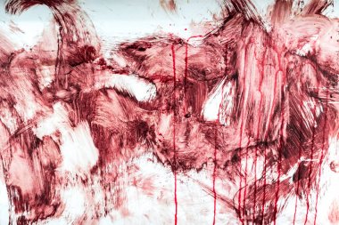 Kan ve eski küvet kanlı işaretleri. 