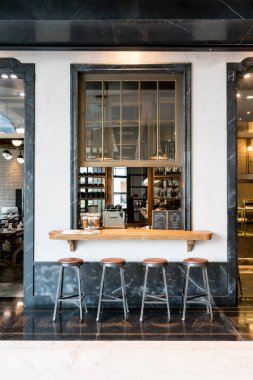 Emquatier, Bangkok, Tayland, 7 Ekim 2017 vanilya kafeteryada