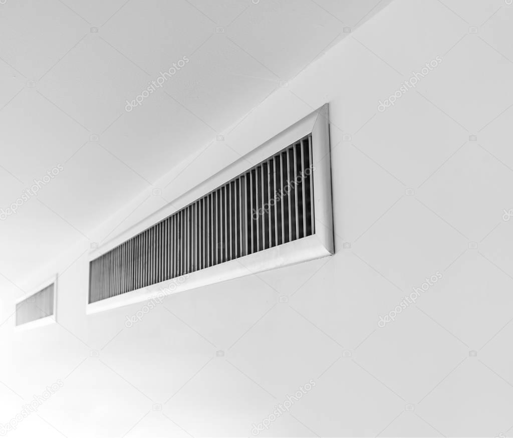 air ventilator ,metal slat frame on white 