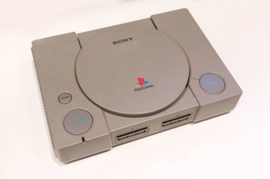 Bangkok, Tayland - 7 Eylül 2017: Vintage Playstation Konsolu tarafından