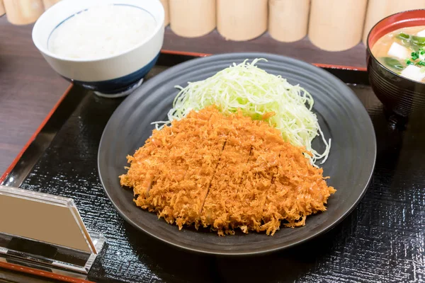 Exposição plástica japonesa falsa do alimento de Tonkatsu para a amostra — Fotografia de Stock
