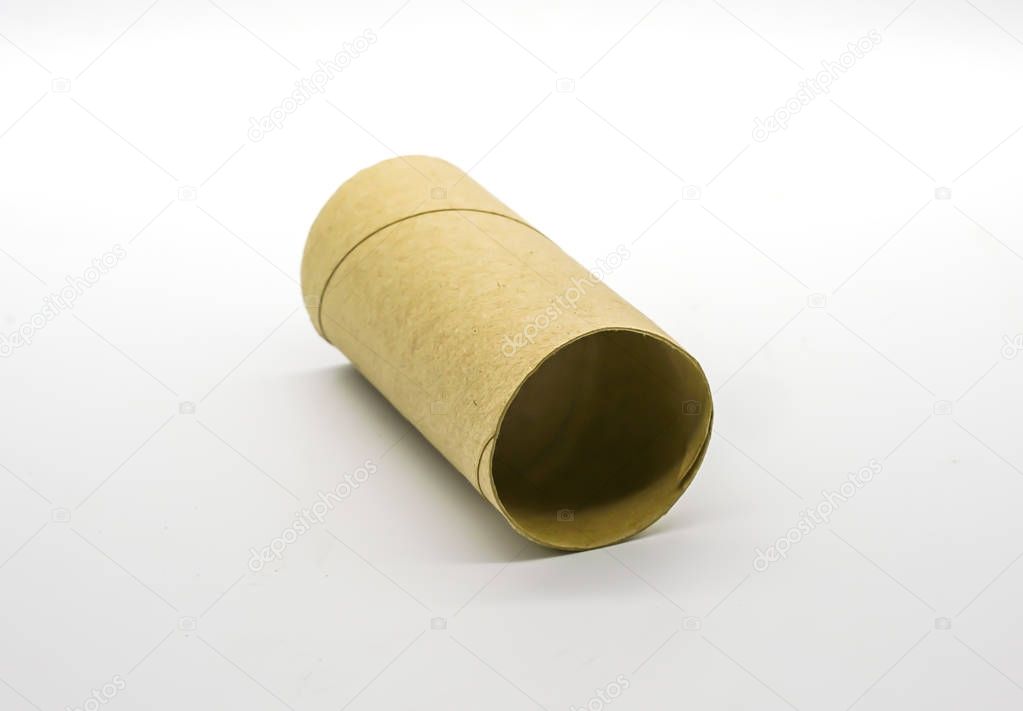 tissue paper roll isolated on white 