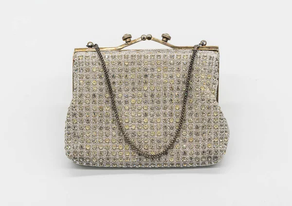 Τσάντα vintage κομψότητα διακοσμημένα με διαμάντι απομονωμένη της Πεντηκοστής — Φωτογραφία Αρχείου