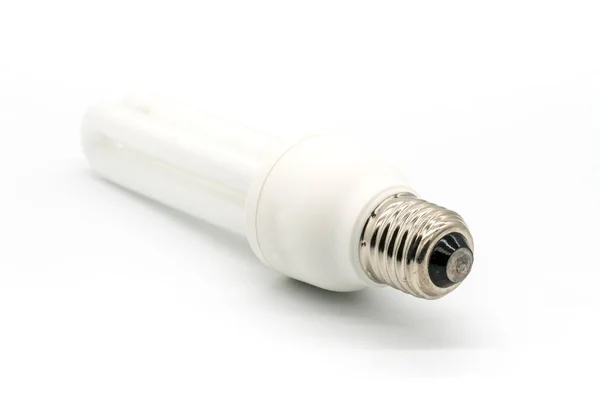 Leuchtstofflampe auf weißem Hintergrund — Stockfoto