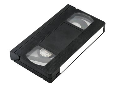 video kaset kapatmak kadar izole üzerinde beyaz arka plan. 