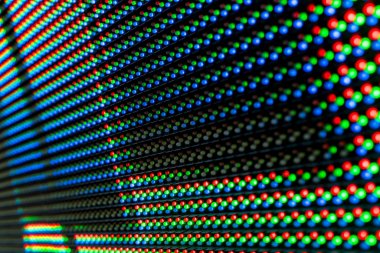 Renkli led ışık etkileşimi duvar