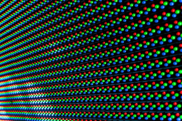 カラフルな led 光の相互作用の壁 — ストック写真