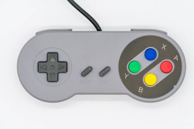 Bilgisayar oyun oyun çubuğu Usb denetleyicisi üzerinde beyaz izole 