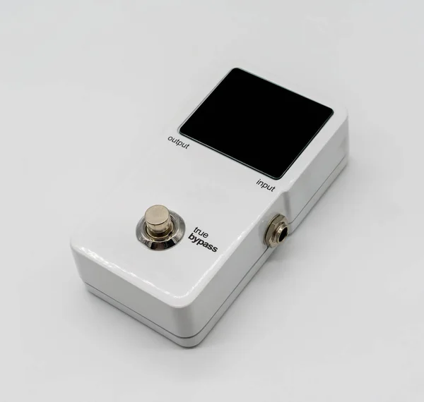 Efecto de pedal de guitarra blanca, Strompbox, con gran pantalla led displa — Foto de Stock