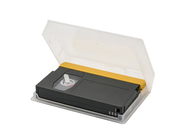 Digitales Videoband in schwarzen und goldenen Farben mit klarem Kunststoff-p — Stockfoto